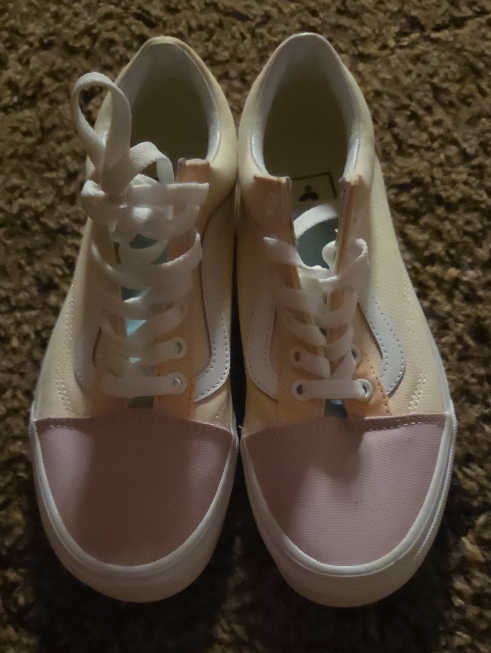 Vans Kids Low-Top Sneakers in Pink and Cream